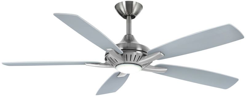 Dyno 52" Ceiling Fan in Brushed Nickel W/ Silver