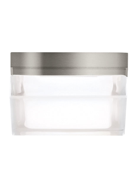 Boxie Small Flush Mount in Satin Nickel - Lamps Expo