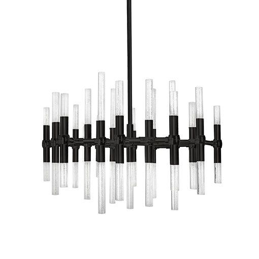 Turin Down Chandelier in Black - Lamps Expo