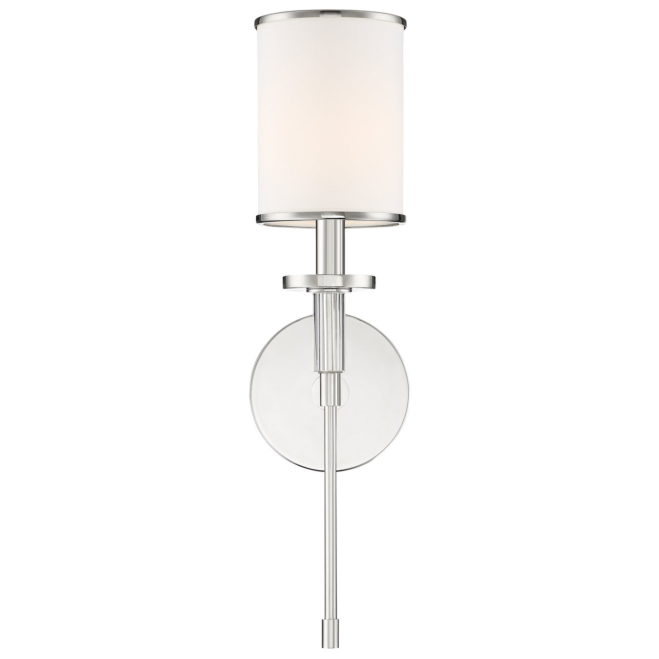 Hatfield 1 Light Wall Mount in Polished Nickel with Crystal Accents