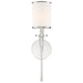 Hatfield 1 Light Wall Mount in Polished Nickel with Crystal Accents