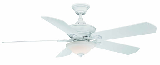 Camhaven v2 52 inch Fan in Matte White with Glass Bowl Light
