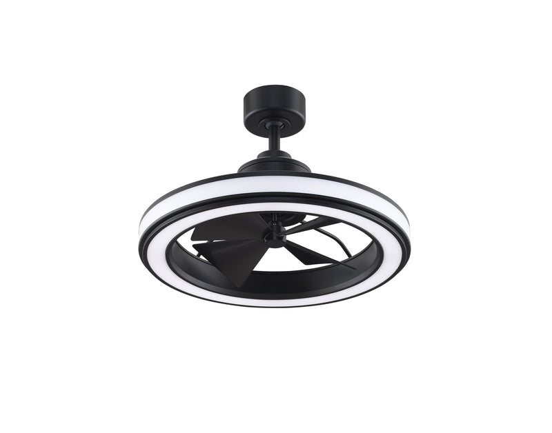 Gleam 16 inch Fan in Black with LED Light Kit