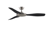 GlideAire 52" Fan in Brushed Nickel with Black Blades