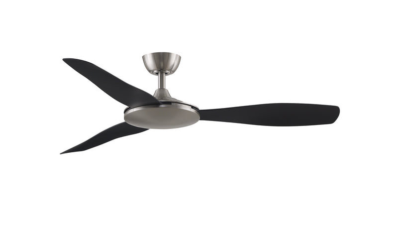 GlideAire 52" Fan in Brushed Nickel with Black Blades