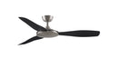 GlideAire 52" Fan in Brushed Nickel with Black Blades