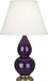 Robert Abbey (1765X) Small Double Gourd Accent Lamp with Pearl Dupioni Fabric Shade