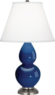 Robert Abbey (1782X) Small Double Gourd Accent Lamp with Pearl Dupioni Fabric Shade