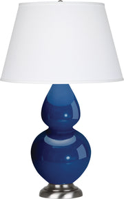 Robert Abbey (1785X) Double Gourd Table Lamp with Pearl Dupioni Fabric Shade