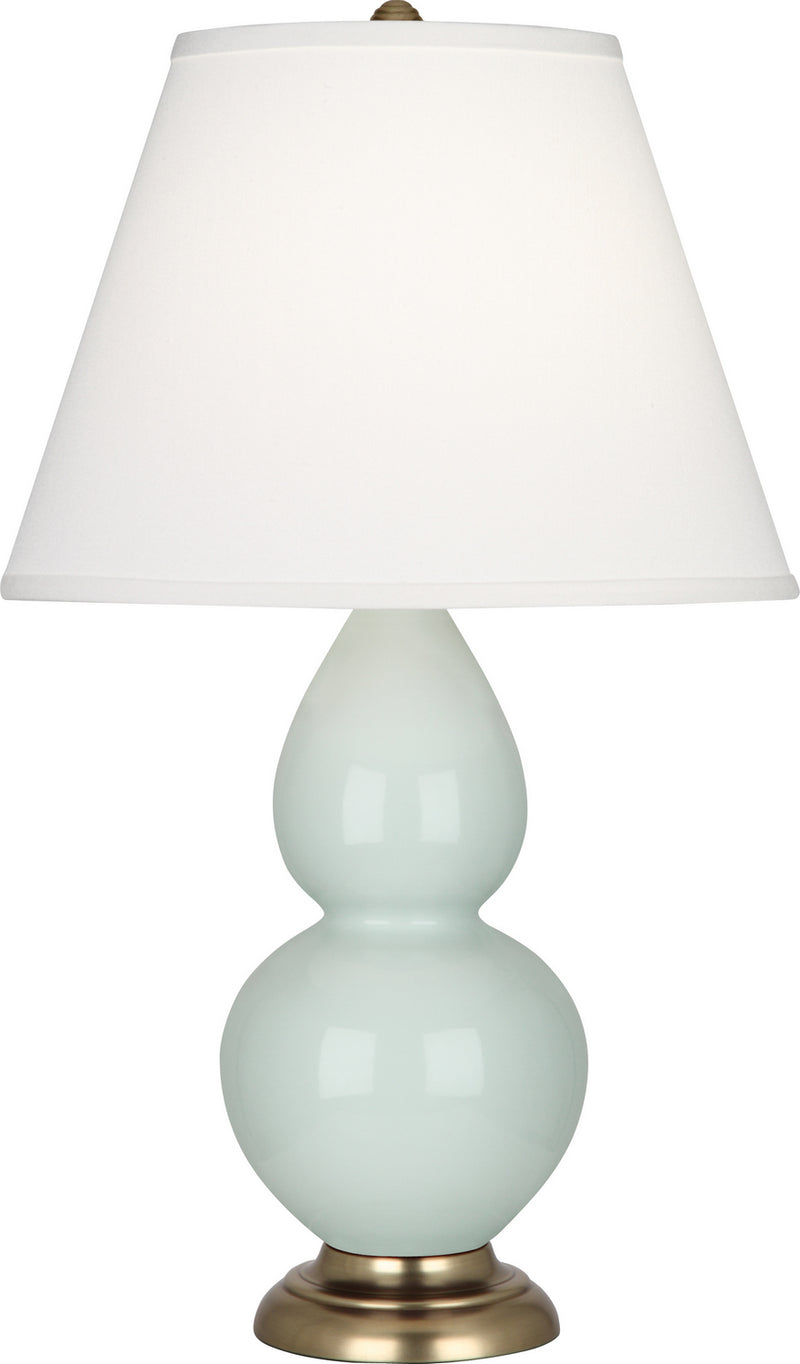Robert Abbey (1786X) Small Double Gourd Accent Lamp with Pearl Dupioni Fabric Shade