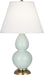 Robert Abbey (1786X) Small Double Gourd Accent Lamp with Pearl Dupioni Fabric Shade