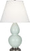 Robert Abbey (1788X) Small Double Gourd Accent Lamp with Pearl Dupioni Fabric Shade