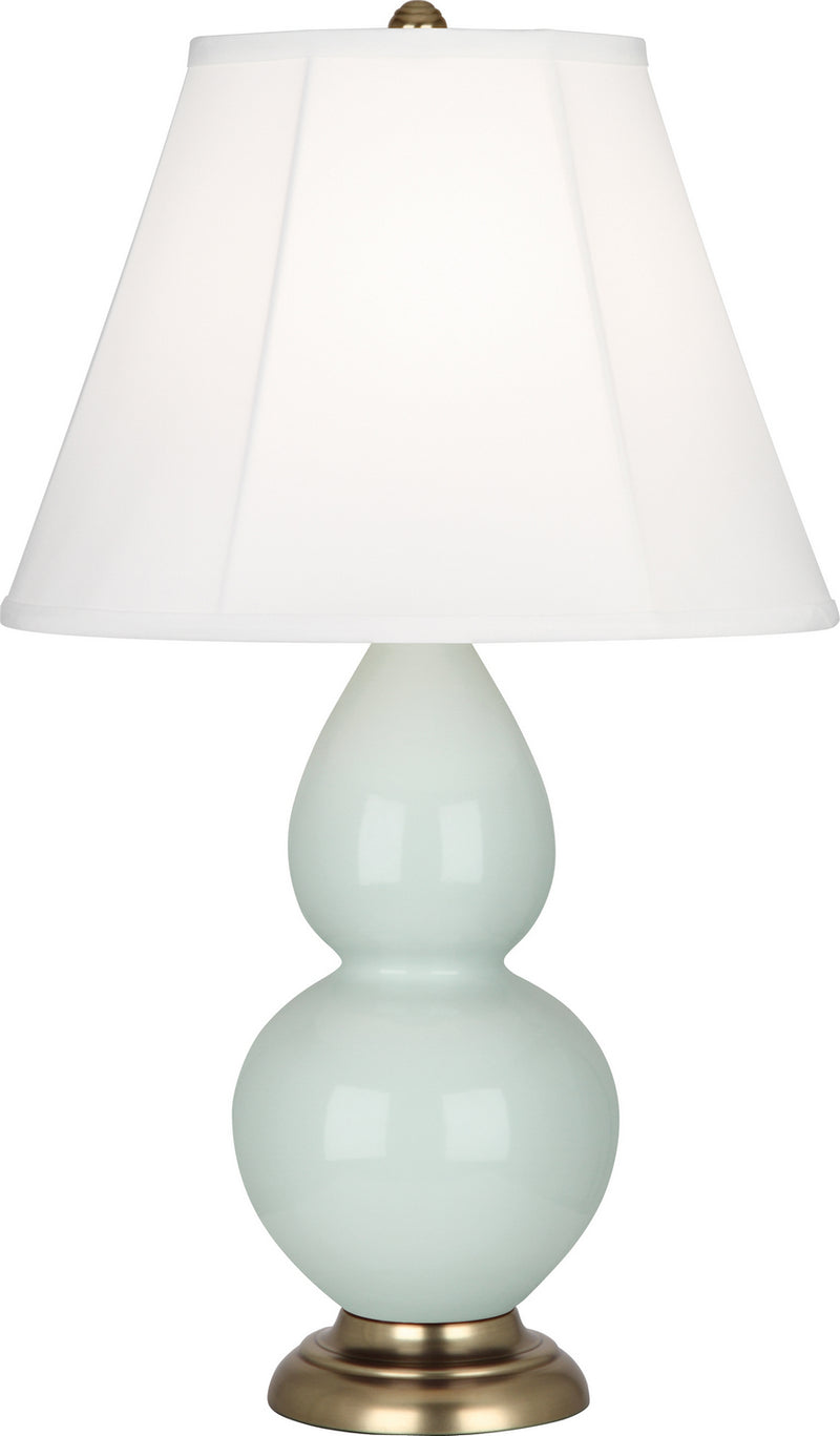 Robert Abbey (1789) Double Gourd Table Lamp with Ivory Stretched Fabric Shade