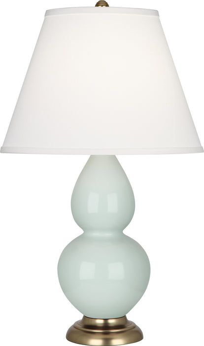Robert Abbey (1789X) Double Gourd Table Lamp with Pearl Dupioni Fabric Shade