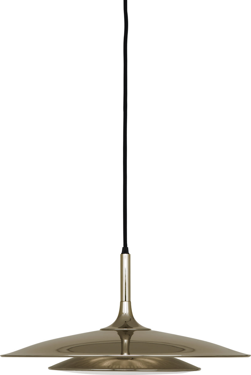 Robert Abbey (3390) Axiom Pendant in Polished Gold with Metal Shade