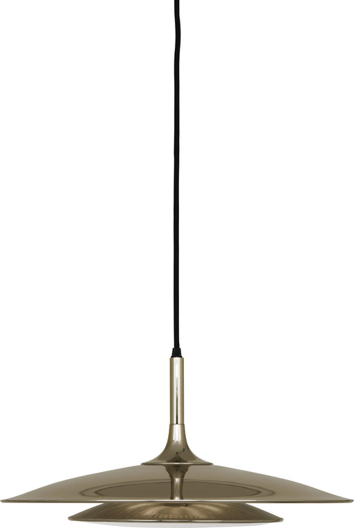 Robert Abbey (3390) Axiom Pendant in Polished Gold with Metal Shade