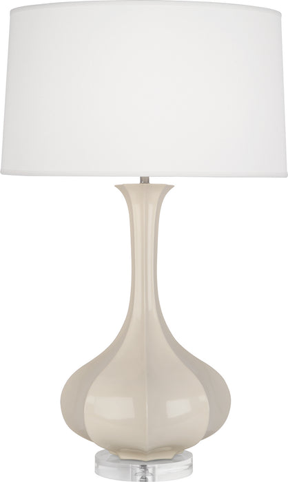 Robert Abbey (BN996) Pike Table Lamp with Pearl Dupoini Fabric Shade