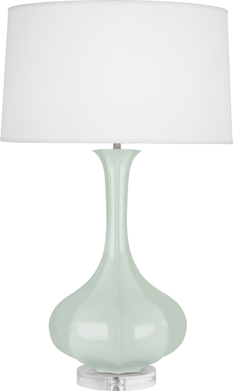 Robert Abbey (CL996) Pike Table Lamp with Pearl Dupoini Fabric Shade