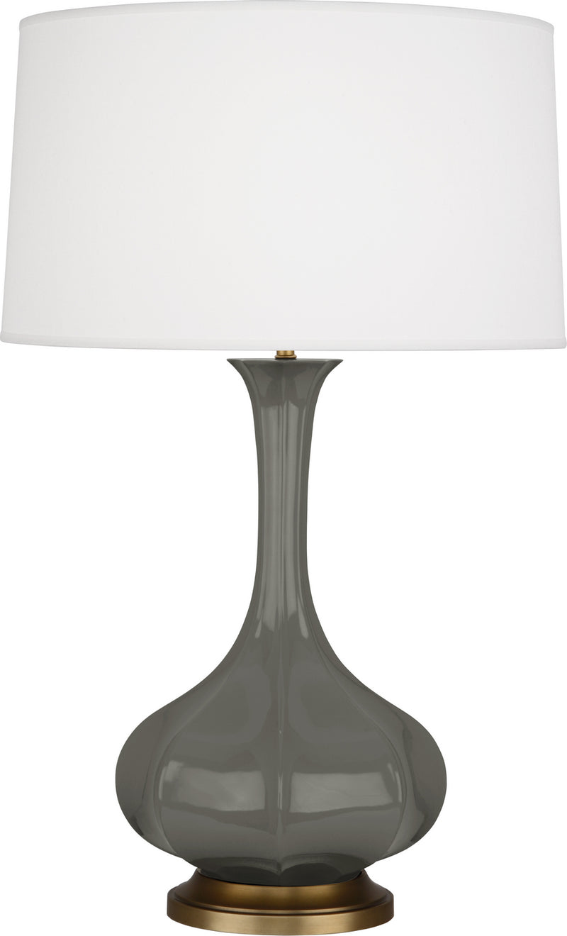 Robert Abbey (CR994) Pike Table Lamp with Pearl Dupoini Fabric Shade