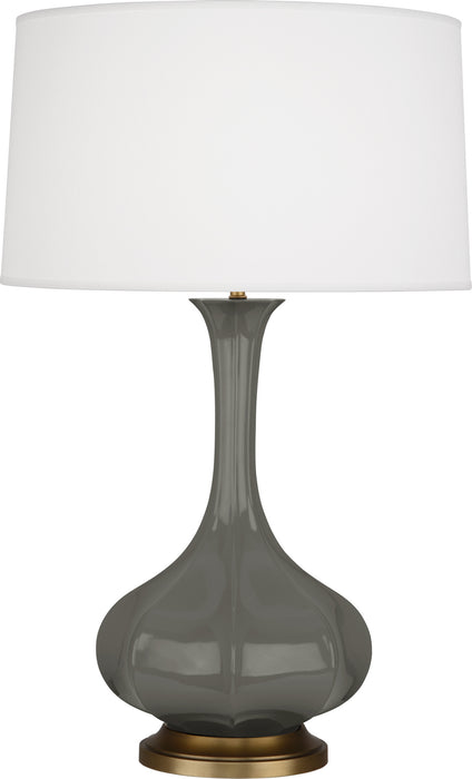 Robert Abbey (CR994) Pike Table Lamp with Pearl Dupoini Fabric Shade