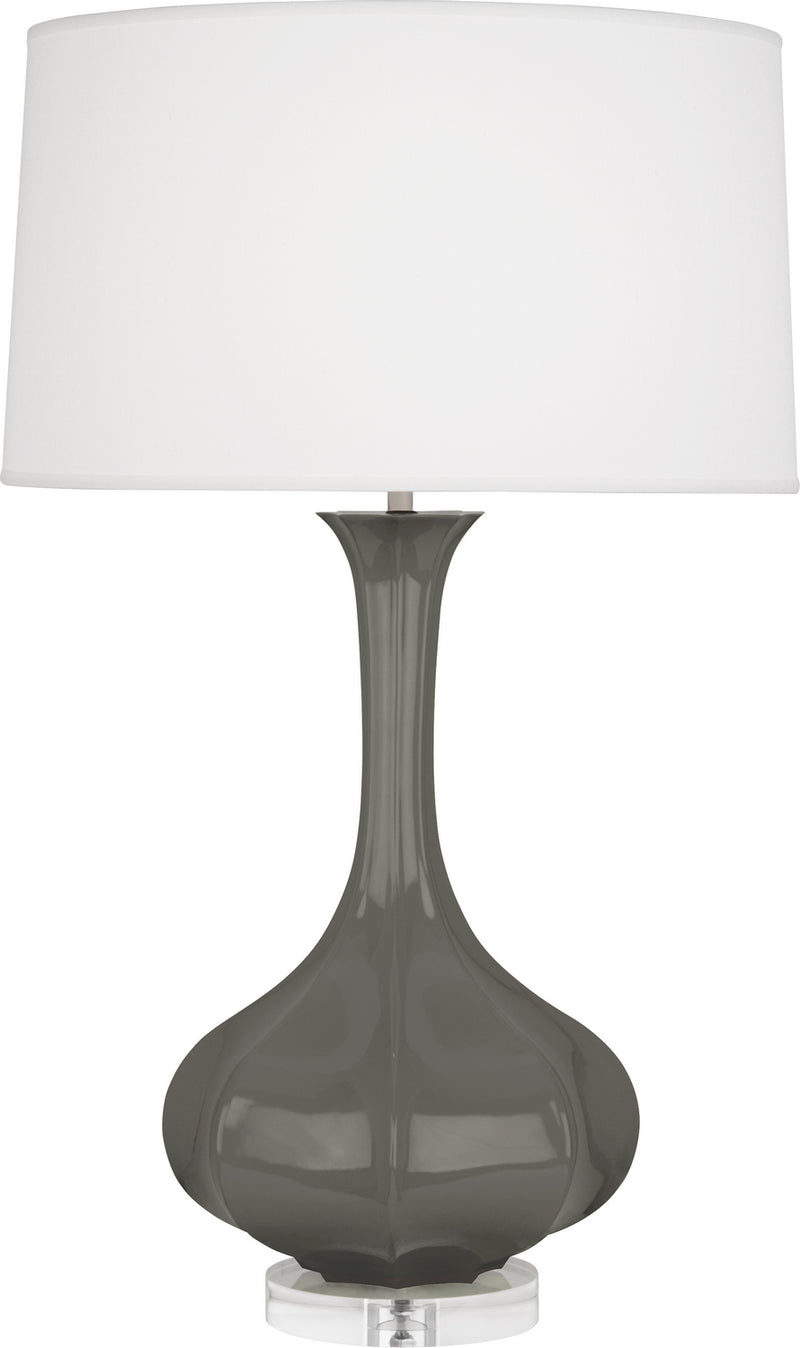 Robert Abbey (CR996) Pike Table Lamp with Pearl Dupoini Fabric Shade