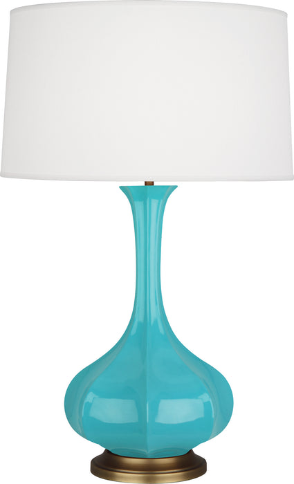 Robert Abbey (EB994) Pike Table Lamp with Pearl Dupoini Fabric Shade