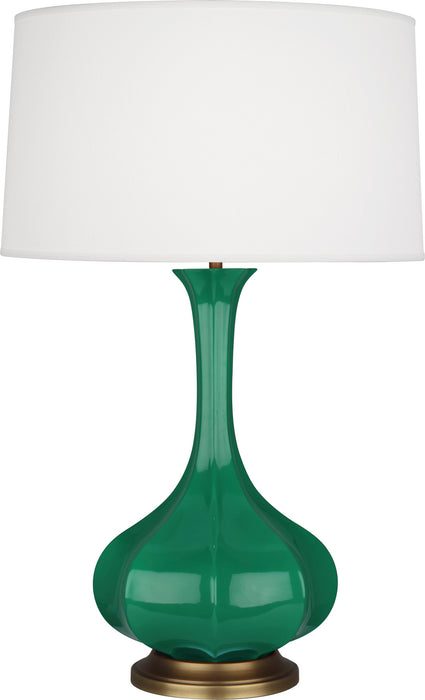 Robert Abbey (EG994) Pike Table Lamp with Pearl Dupoini Fabric Shade