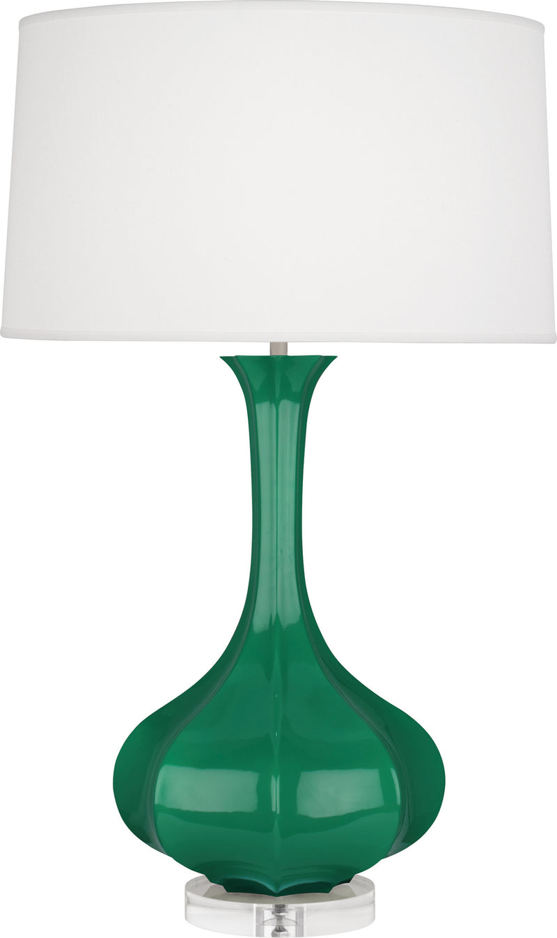 Robert Abbey (EG996) Pike Table Lamp with Pearl Dupoini Fabric Shade