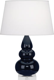 Robert Abbey (MB33X) Small Triple Gourd Accent Lamp with Pearl Dupioni Fabric Shade
