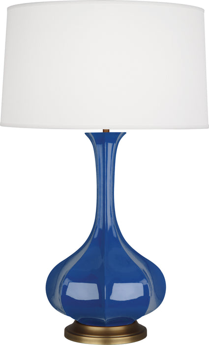 Robert Abbey (MR994) Pike Table Lamp with Pearl Dupoini Fabric Shade