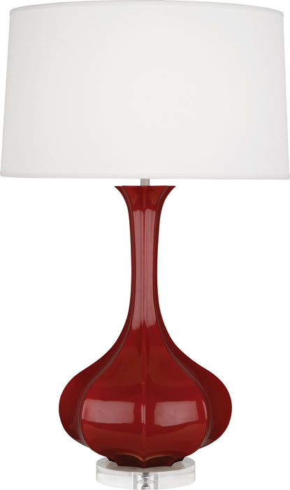 Robert Abbey (OX996) Pike Table Lamp with Pearl Dupoini Fabric Shade