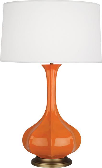 Robert Abbey (PM994) Pike Table Lamp with Pearl Dupoini Fabric Shade