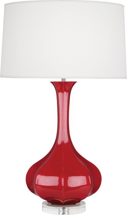 Robert Abbey (RR996) Pike Table Lamp with Pearl Dupoini Fabric Shade