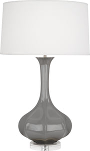 Robert Abbey (ST996) Pike Table Lamp with Pearl Dupoini Fabric Shade