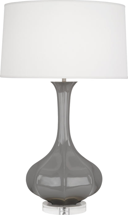 Robert Abbey (ST996) Pike Table Lamp with Pearl Dupoini Fabric Shade