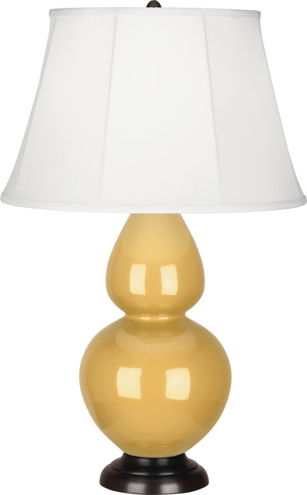 Robert Abbey (SU21) Double Gourd Table Lamp with Ivory Stretched Fabric Shade