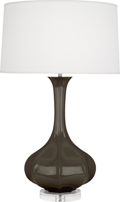 Robert Abbey (TE996) Pike Table Lamp with Pearl Dupoini Fabric Shade