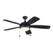 Discus Classic Ceiling Fan in Matte Black / Matte Opal with Black ABS Blade