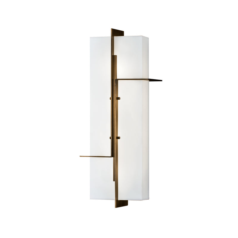 Matrix Outdoor/Indoor Wall Sconce in Aged Brass - Lamps Expo