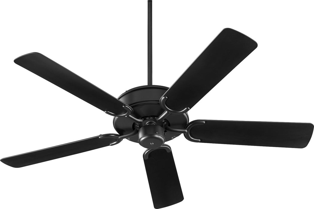 All-Weather Allure Traditional Patio Fan in Textured Black