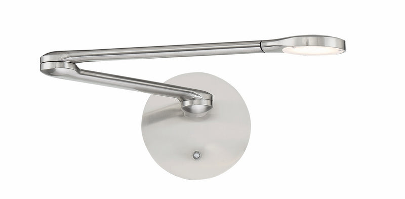 Reflex LED Swing Arm Light in Brushed Nickel