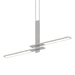 Planes Cantilevered LED Pendant in Bright Satin Aluminum - Lamps Expo