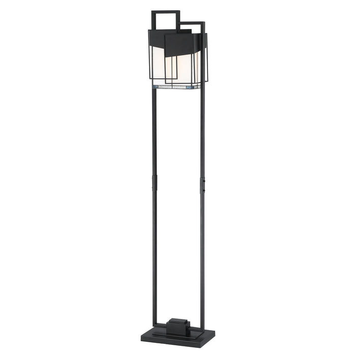 Tellason Floor Lamp in Matt Black with Arteglasse Shade, E27 Type A 60W