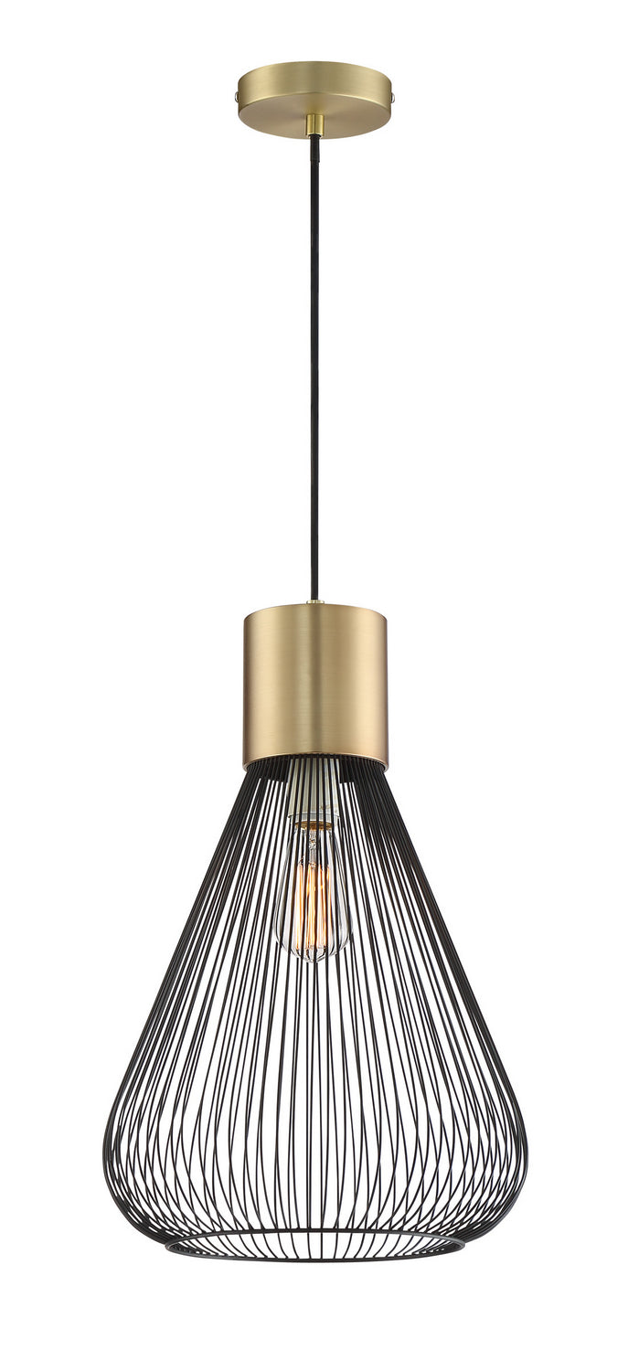 Freira Pendant in Antique Bronze Black Wire Shade, E27 Type A 60W