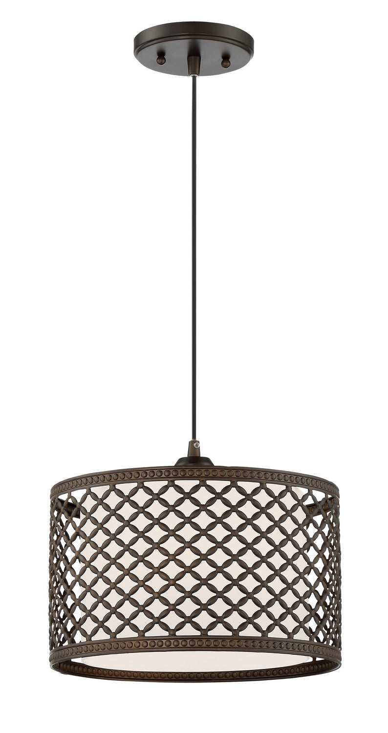 Jules Pendant Laser Cut Metal Shade Inner Glass Shade, E27 A 60W