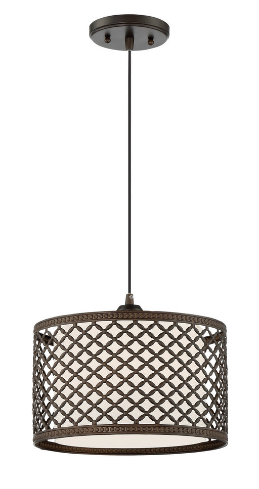 Jules Pendant Laser Cut Metal Shade Inner Glass Shade, E27 A 60W