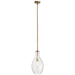 Everly Mini Pendant 1-Light in Natural Brass