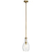 Everly Mini Pendant 1-Light in Natural Brass