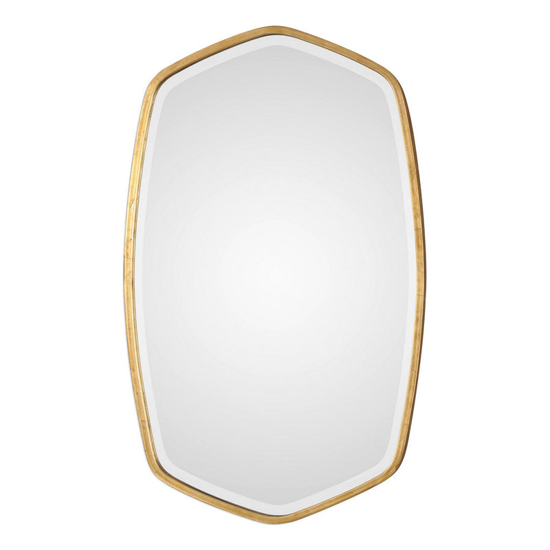 Uttermost's Duronia Antiqued Gold Mirror Designed by David Frisch