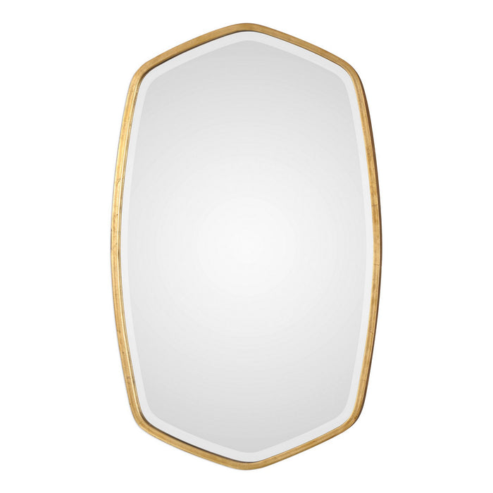 Uttermost's Duronia Antiqued Gold Mirror Designed by David Frisch